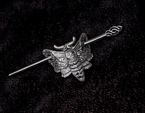 Deathmoth Hair Pin