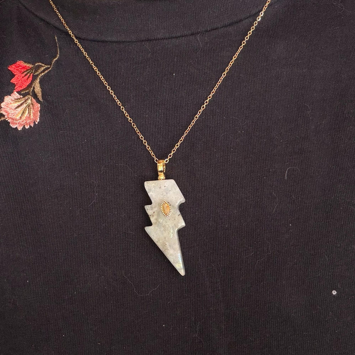 Crystal Bolt Necklace