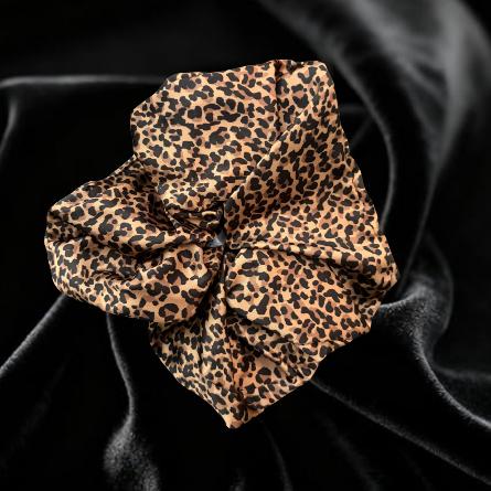 Satin Leopard Scrunchie