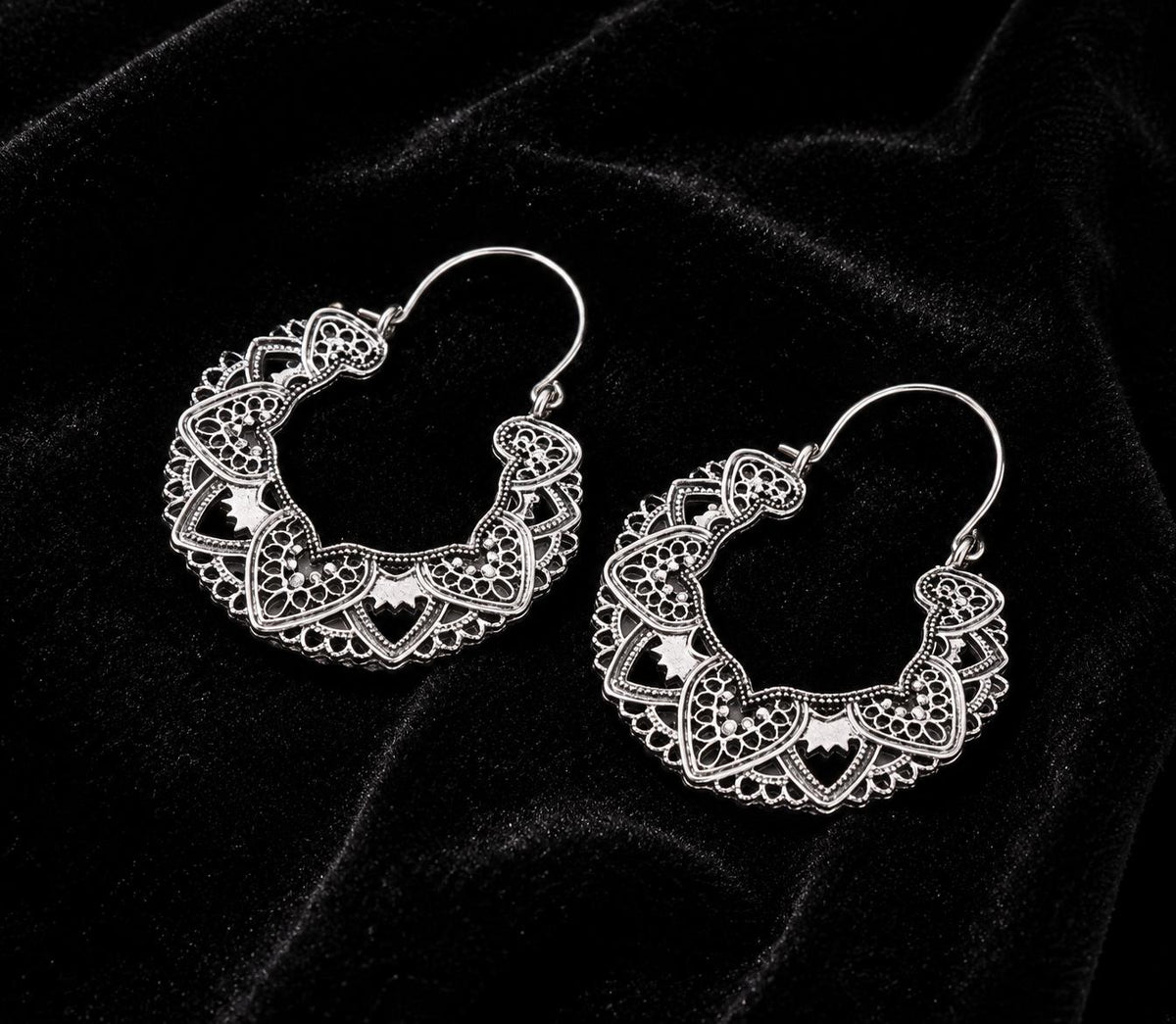 Luna Lace Hoop Earrings