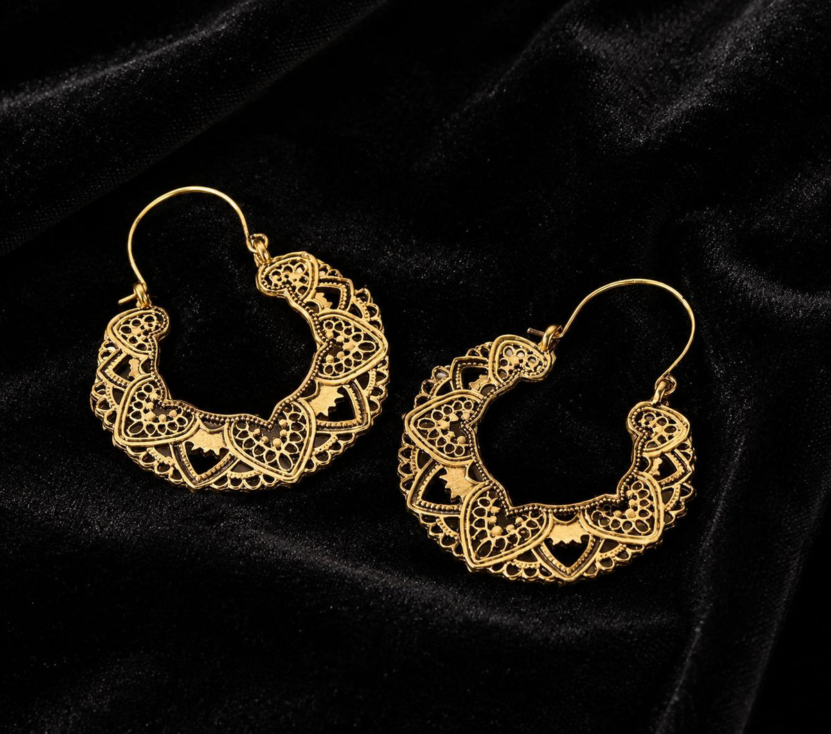 Luna Lace Hoop Earrings