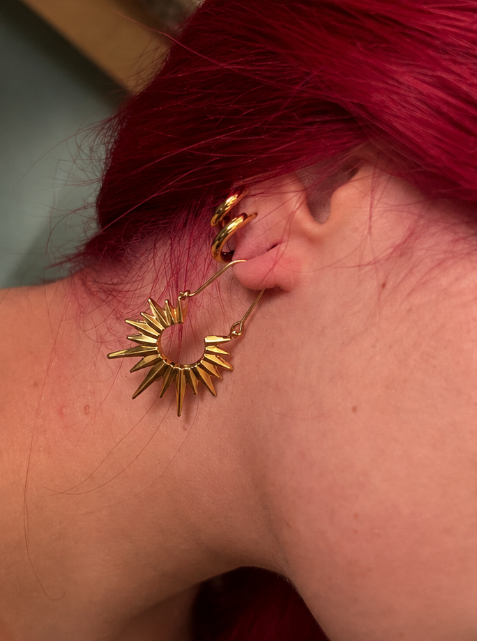 Sunburst earrings - Gold