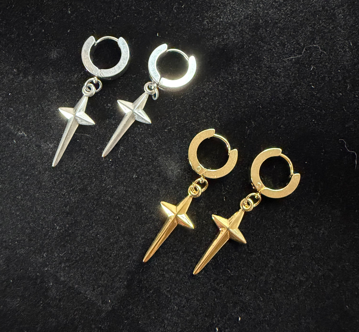 Starfall Huggie Hoop Earrings